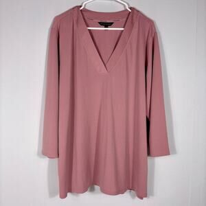 Banana Republic Rose Pink V-neck Blouse Size XXL I0176